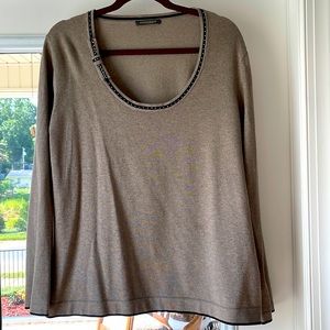 Marina Rinaldi scoop neck sweater.